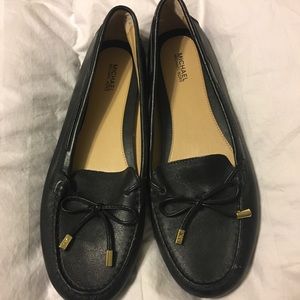 Brand new, never worn Michael Kors MK black Mocs